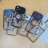 Luxury Transparent for Magsafe Hard PC Case for 18 17 16 15 Pro Max Magnetic Wireless Charge Clear Shockproof Cover