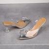 Fashion Luxury Women Pumps 2024 Transparent High Heels Sexy Pointed Toe Slip-on Wedding Party Brand Fashion Shoes For Lady PVC