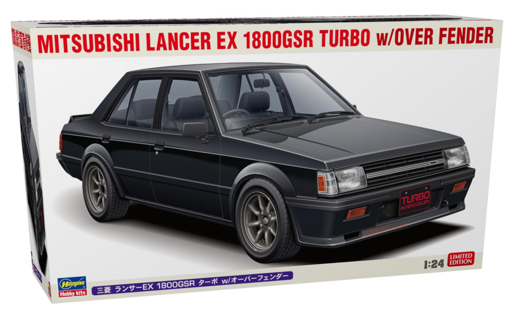 

Hasegawa Mitsubishi Lancer EX 1800GSR Turbo Plastic Model Kit 20808 1/24 w/Overfender (Automobile)