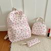 Cute Japanese School Girl Bowknot 3-Piece Backpack Set, Korean Harajuku Style, Large Capacity Casual Bookbag for Teens