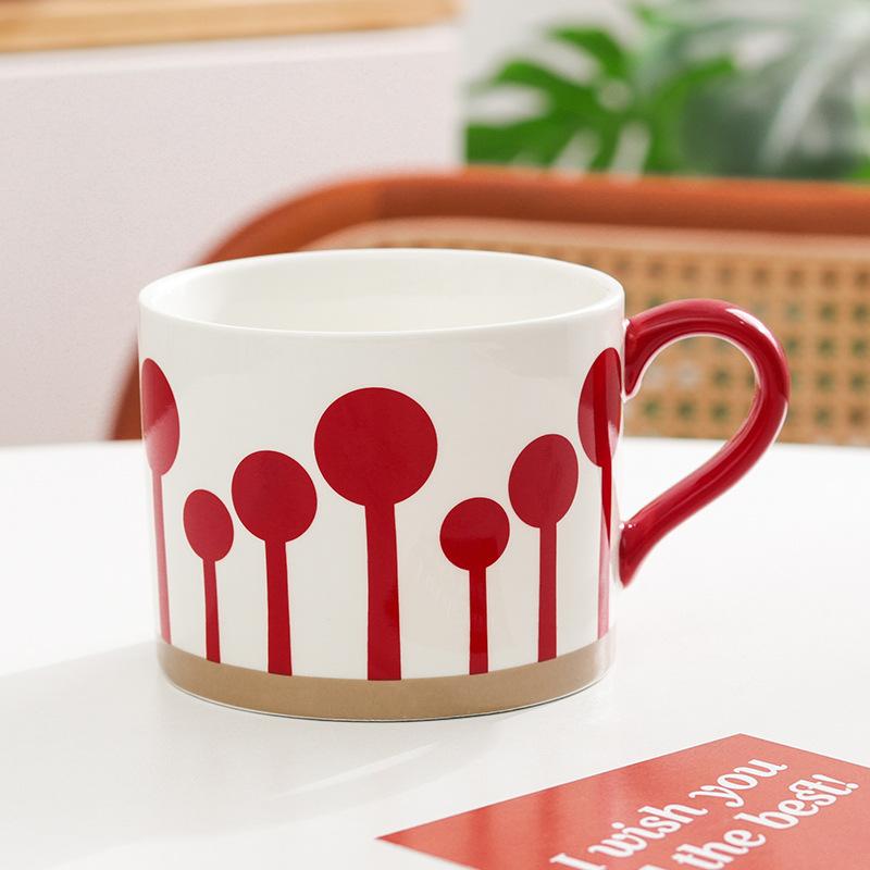 Ins Design Sense Niche Mug High Value Ceramic Cup Large Capacity Couple Cup Office Coffee Milk Cup