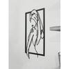 Modern Black Metal Kneeling Woman Wall Art Sculpture Home Decor Gift