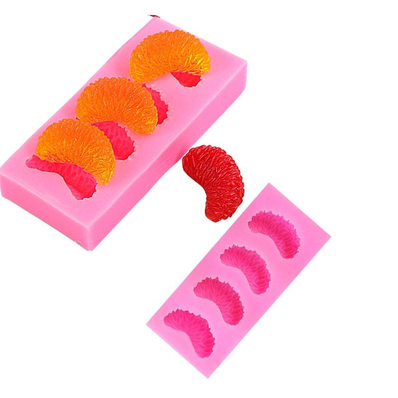 3D Silicone Fruit Shaped Mold Orange Gummy Candy Chocolate Cake Cupcake Topper Decoration Silicone Fruit Snack Molds