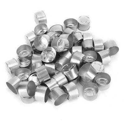 50Pcs Candle Base Heat Resistant Candle Aluminum Shell DIY Material for Making Candles Mold Container 3.6x2.5cm