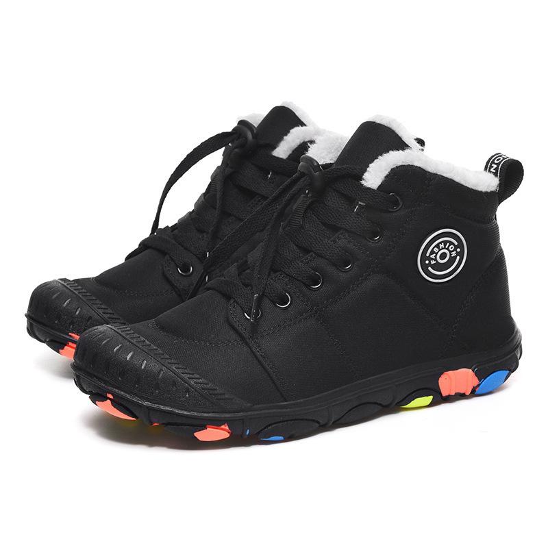 New Winter Children s Waterproof Cotton Shoes Outdoor High-top Snow Boots Velvet Non-slip Camouflage Bottom To Keep Warm 33