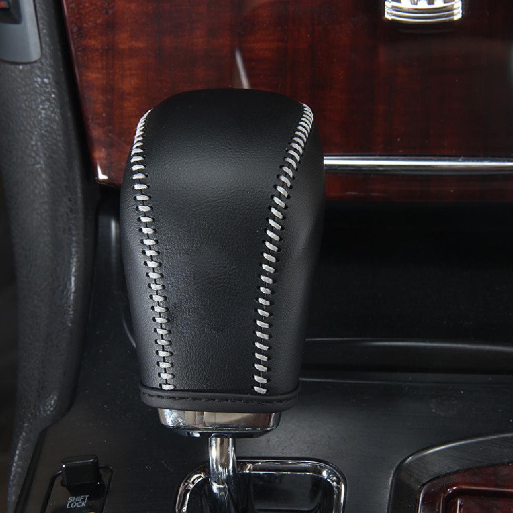 Leather Car Gear Lever Cover for Toyota CROWN MK13 2010 - 2018 AT Shift Knob Protection Cover Interior Accessories