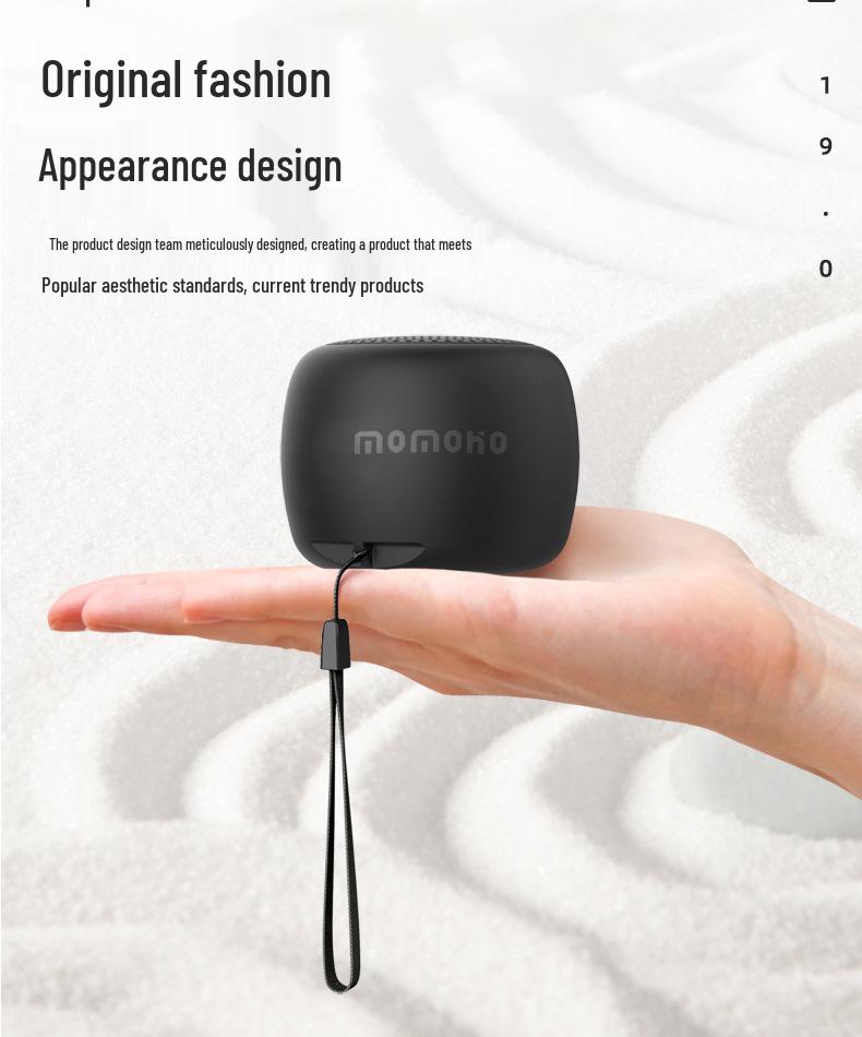 Classic Mini Bluetooth Speaker with Portable Lanyard and Card Insert Functionality