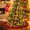 Christmas Tree Skirt Cartoon Crystal Velvet Xmas Rug Crafts Tree Surround Base Skirt Home Party Atmosphere DIY Scene Layout Prop
