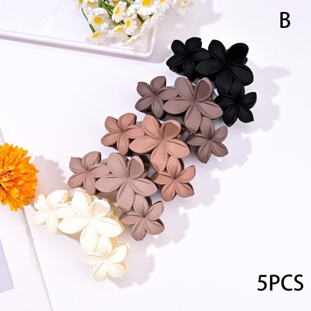 Frosted Mini Hair Claw Clips 2-Pack - Small Shark Hair Accessories for High Ponytails