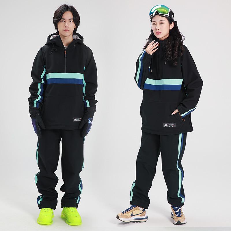 Women's 2023 Winter Ski Suit Set: Windproof, Waterproof, Fashionable, Thick, and Slimming for Couples