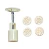 Chinese Knot Pattern Mooncakes Molds Set With 4 Interchangeable ABS Plastic Press Easy to Clean Baking Pastry Tool