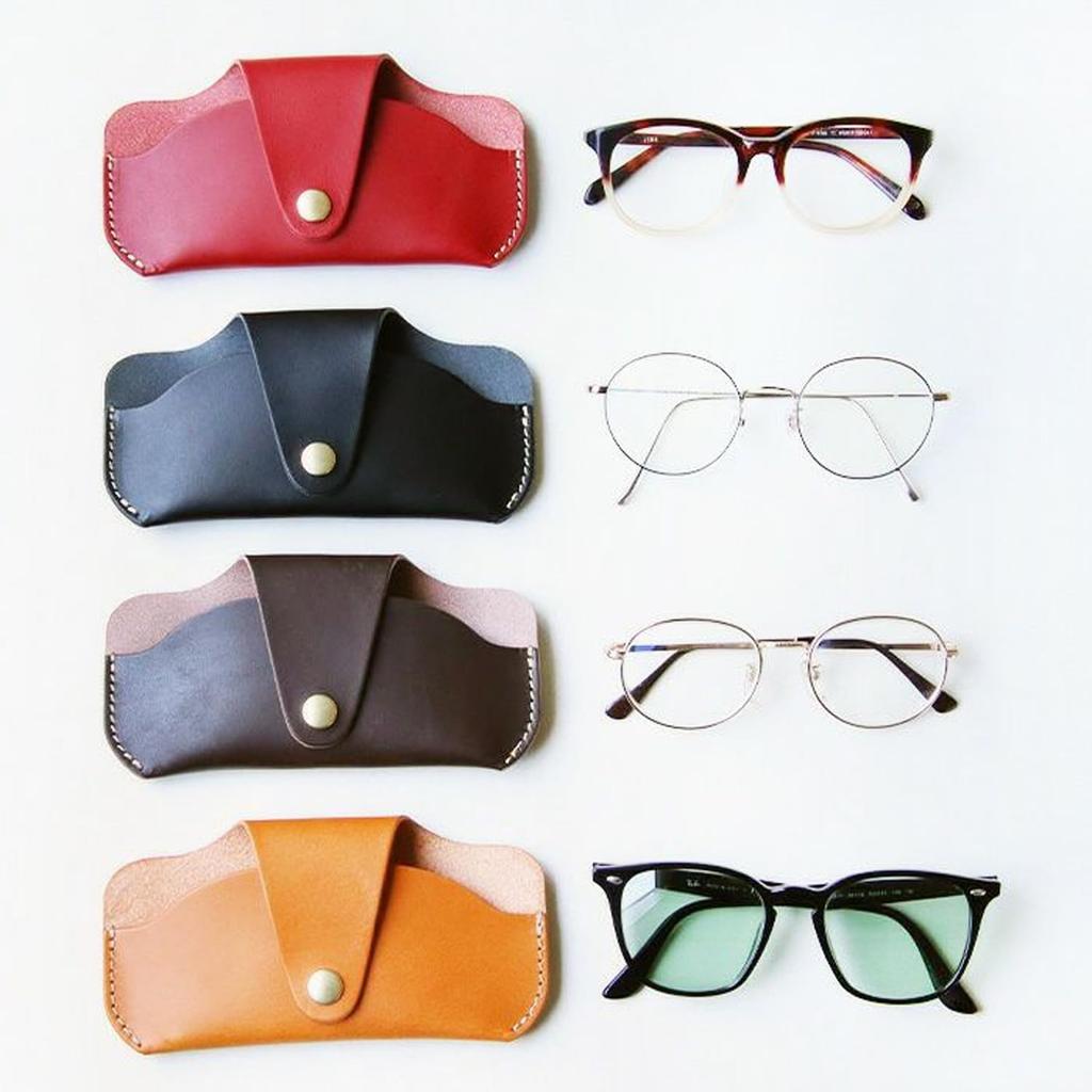 Porco Rosso Eyeglass Eyeglass Genuine Tochigi Made In Camel Case, Cover, Leather, Leather, Japan, [sokunou]