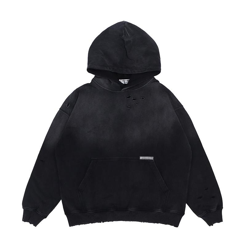 

Новый универсальный повседневный деловой свитер на весну и осень для мужчин с воротником-стойкой и длинными рукавами, повседневный свитер с капюшоном из жаккардовой вязки M чёрный