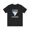 T-shirt Cacciatore di Tempeste Unisex a Maniche Corte Perfetta per gli Appassionati di Tempeste