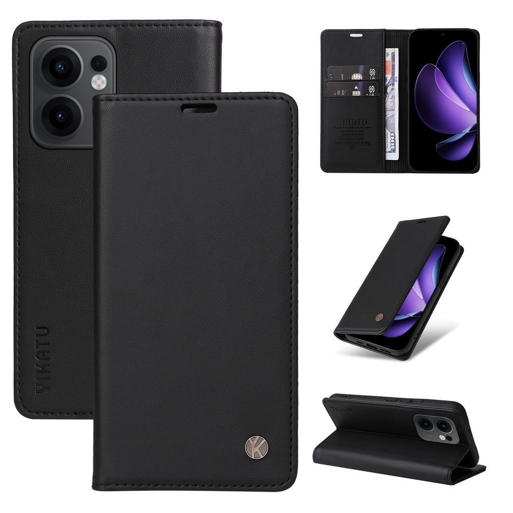 For Oppo Reno13 F 5G (Reno 13 FS 5G)/4G Phone Cases YIKATU Magnetic Closure PU Leather Mobile Cover