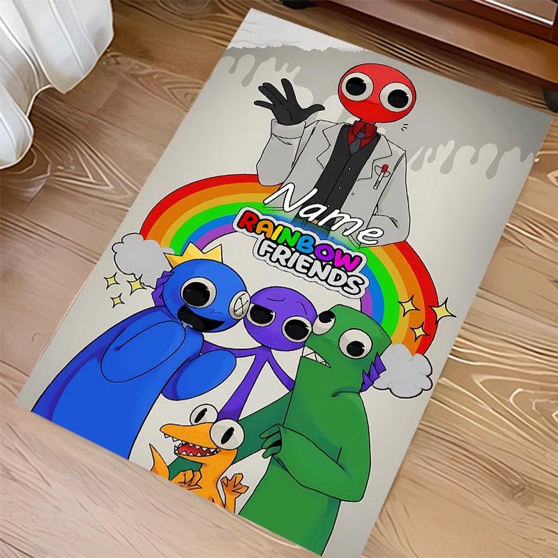 Custom personalization Rainbow Friends Print Area Rug - Soft, Washable Non-Slip Indoor Mat,Living Room,Home&Office Decorative Rug