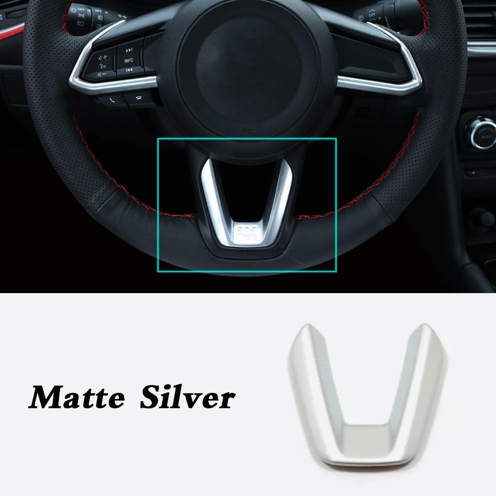 For Mazda CX-8 CX8 2016 2017 2018    Car Sticker Ornament Inner Steering Wheel Interior Kit Trim Frame Cover Parts