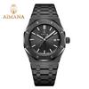 Men's Fashion Analog Quartz Wristwatch Octagonal Bezel Stainless Steel Band Calendar Dial Casual Dress Watch for Men