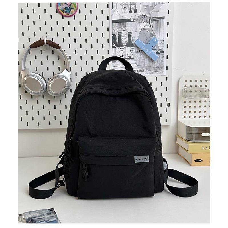 High value, fresh and sweet backpack, solid color simple large-capacity backpack for junior high school students