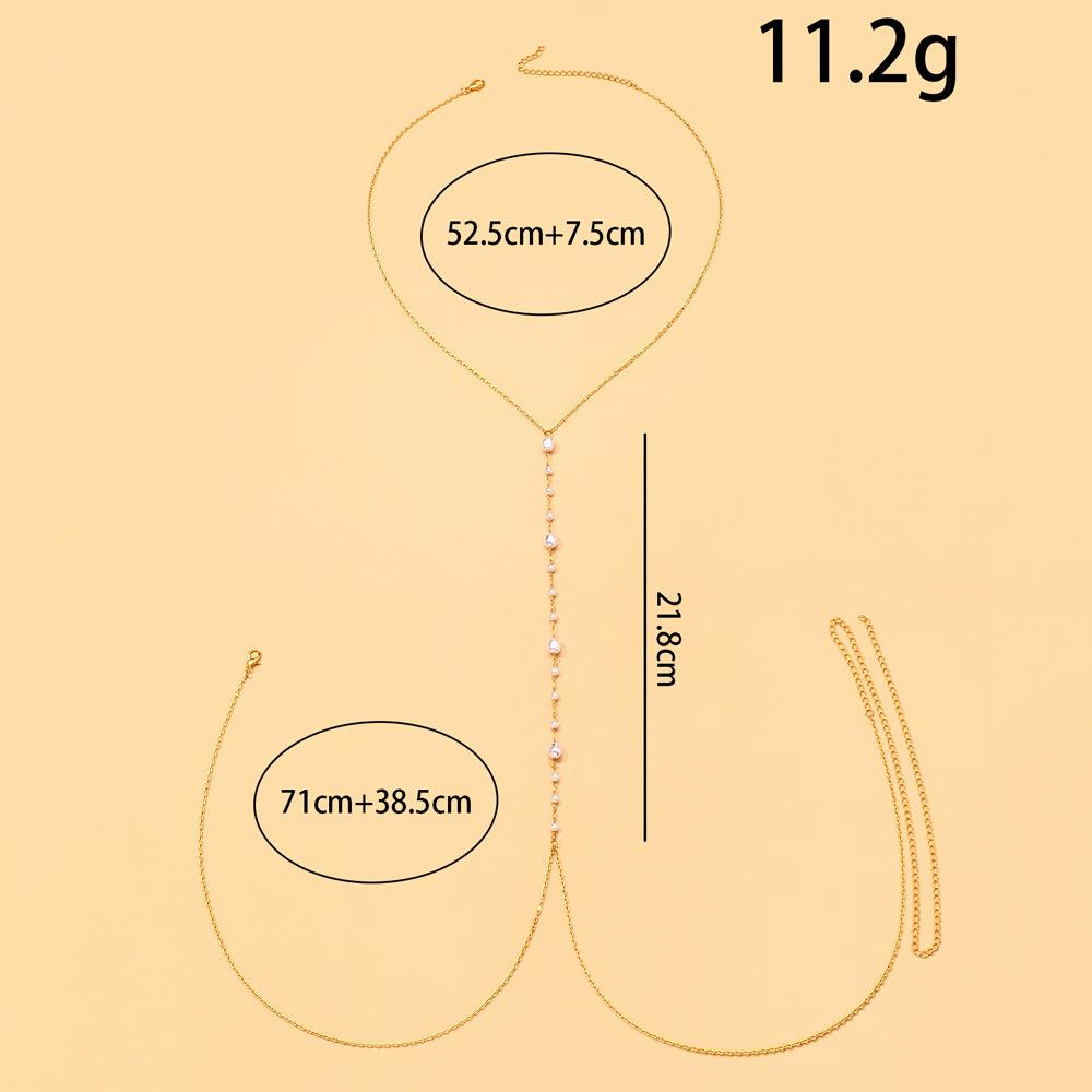 Shiny Body Chain Set – Crystal Party Decoration for Couples, Summer Beach Body Jewelry