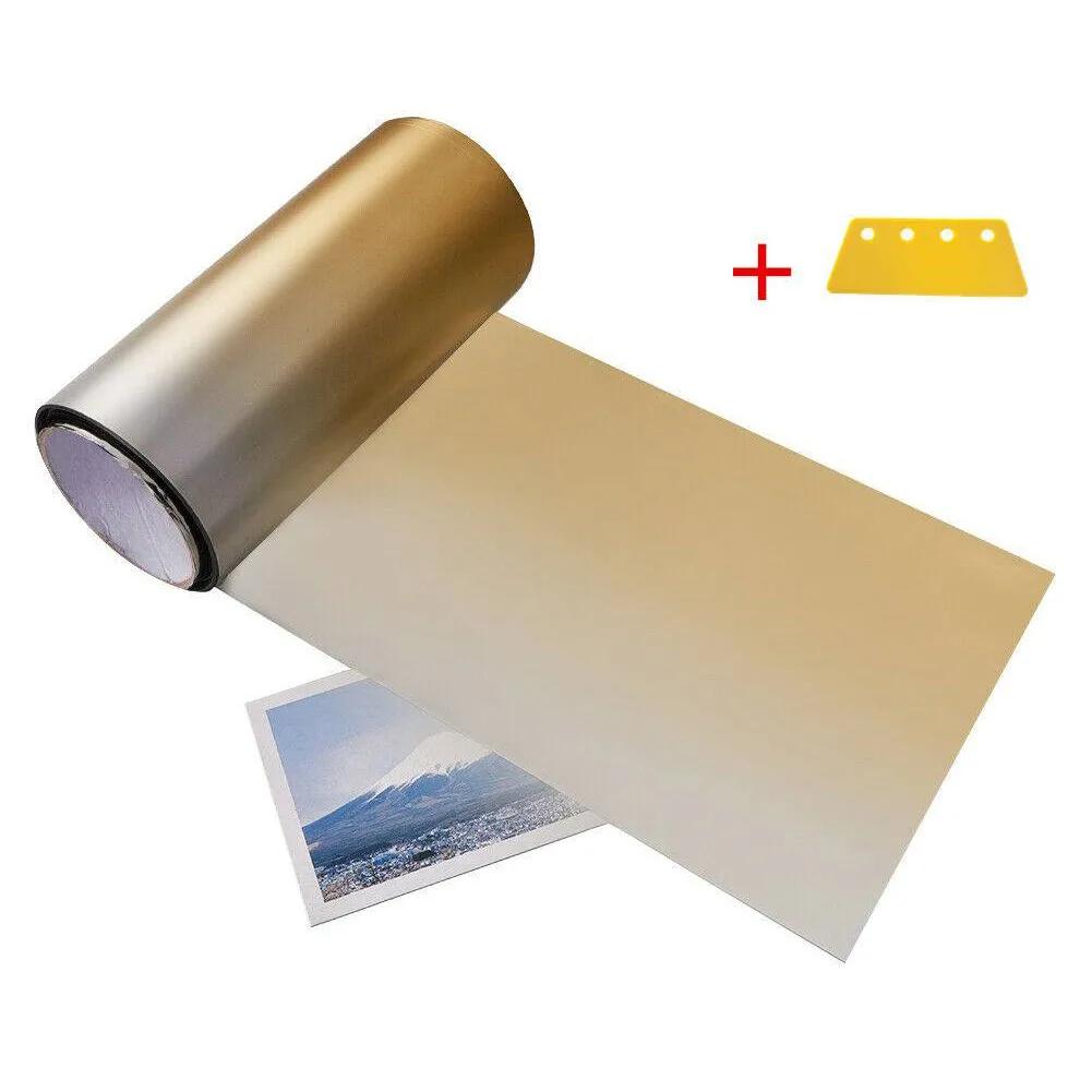 

1pcs Hot Sale Newest Gold Sun Visor Strip Tint Film Car Front Windshield UV Shade Auto Replacement Car Accessories China Mainland
