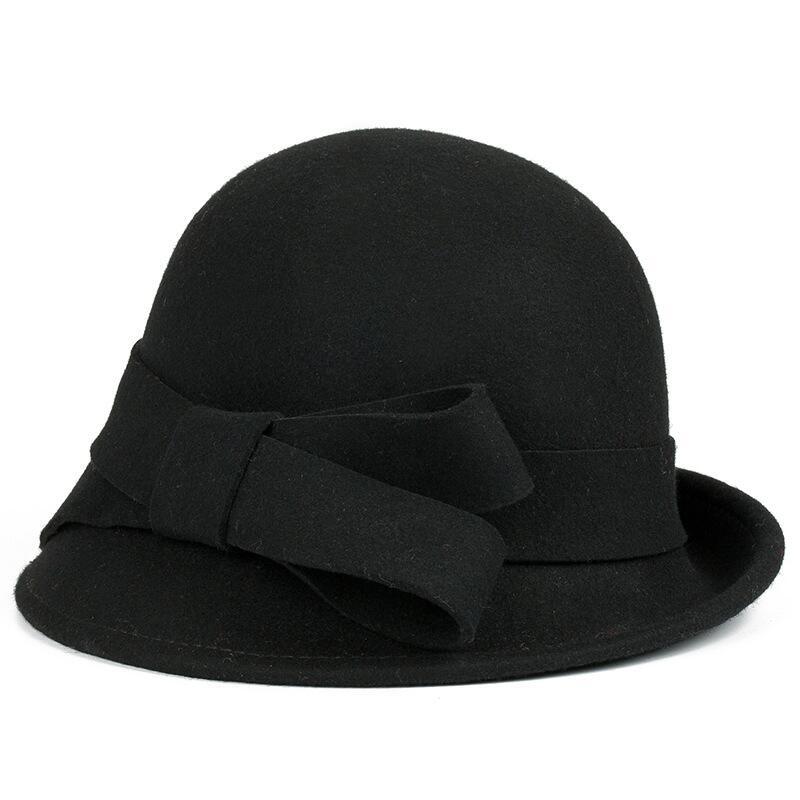 

Brand New Wool Skipper Flat Top Hat For Women Felt Wide Brim Fedora Hat Laday Prok Pie Chapeu De Feltro Bowler Gambler