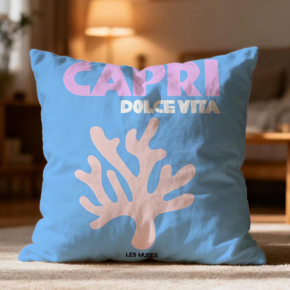 Hot T-Ttravel Vacationer Cushion Cover Soft Washable Pillow Case Multi-Scene For Couch Bed Travel Office Use