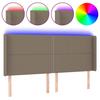 VidaXL LED Headboard Bedroom Furniture Double Bed Accessory Head of Bed Frame Interior Taupe 3123934