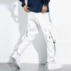 Nuevos monos de moda para hombre, mallas con cordón de empalme, pantalones Cargo deportivos informales sueltos