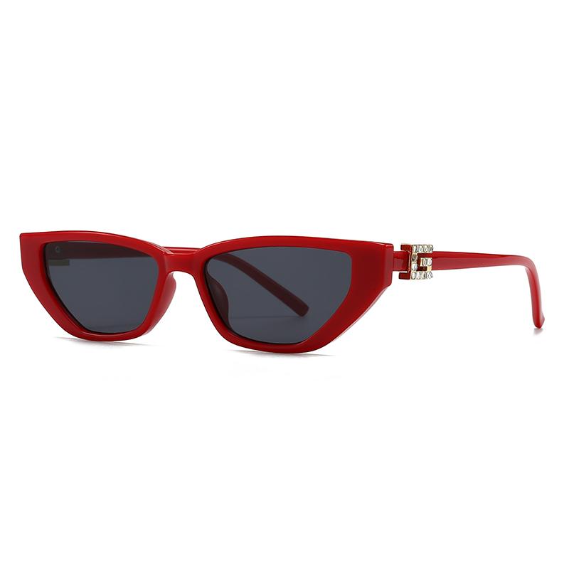 Cross-Border Narrow Model Cat-Eye Sunglasses for Men and Women Trendy Street Style Lh275
