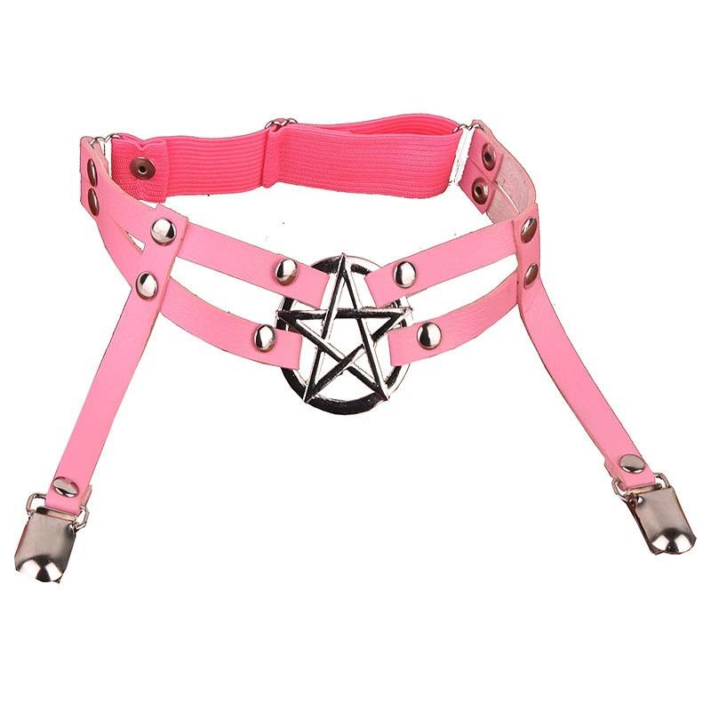 Adjustable Five-Pointed Star Leg Ring with Duckbill Buckle Garter