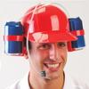 Novelty Place Guzzler Drinking Helmet - Beer and Soda Straw Hat - Party Fun - Red