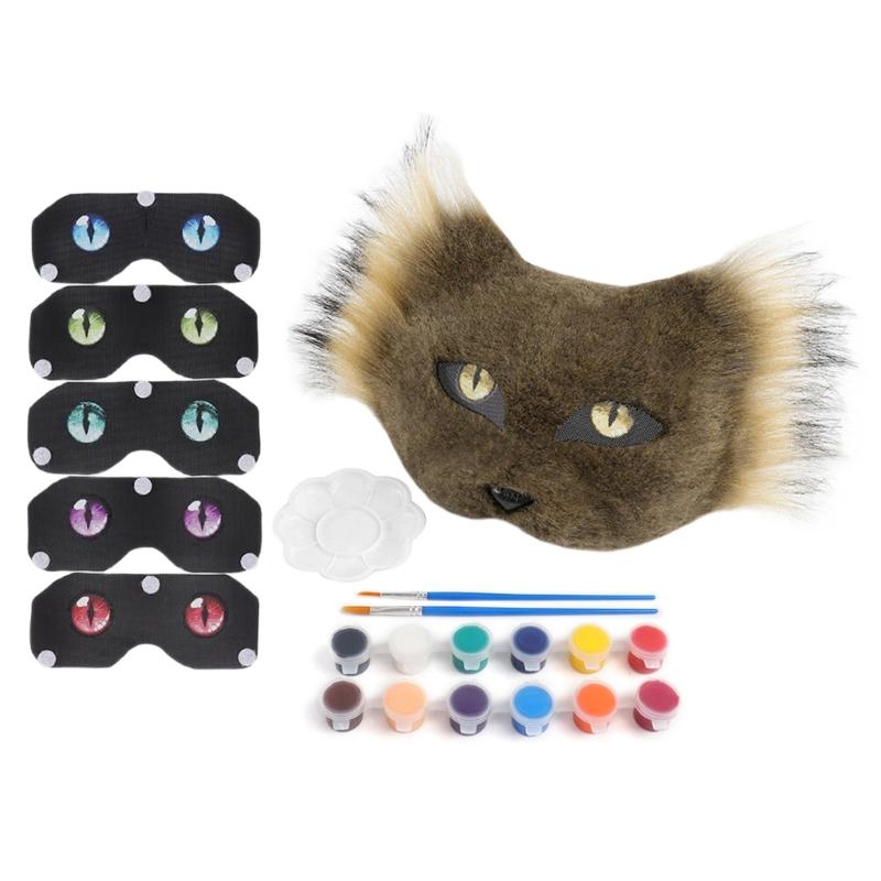 Flexible Mask With Plush Tail DIY Crafting Supply Costume Accessory For Costume And Creative Dressing Up Event