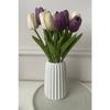 Striped Decorative Concrete Vase 15 Cm