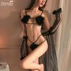 Seks Lingerie Sexy Drie-delig Uniform Verleiding Cosplay Passie Transparant Nachtkleding Pure Lust 6509