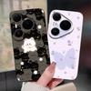 Case For Huawei Pura 80 Pro Plus Ultra Cartoon Heart Soft Silicone Shockproof Bumper Cover For HuaweiPura80ProPlus 80Ultra Funda