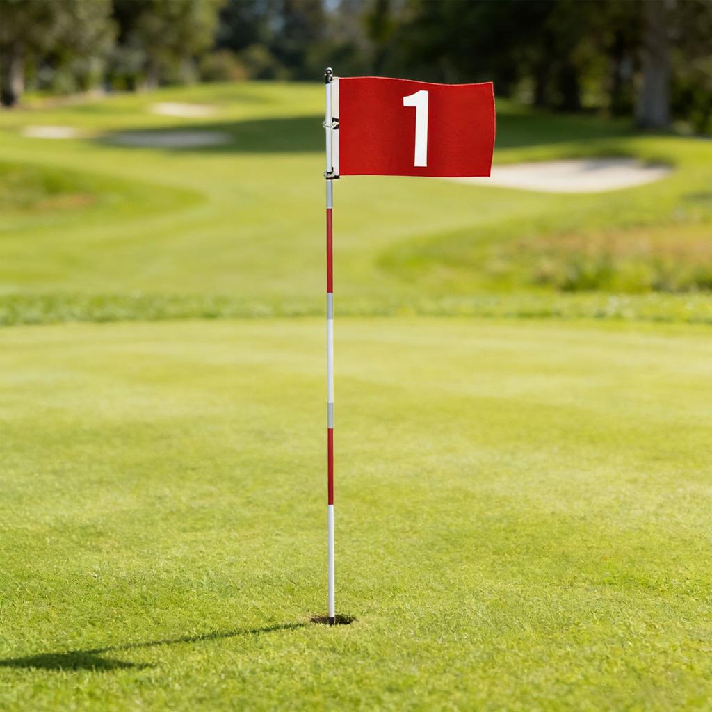 Golf-Fahnenstange 6 Fuß Golf-Fahne und Lochbecher für den Garten Pro Abnehmbarer Golf-Lochbecher und Fahne für Driving Range Hinterhof-Upgrade 5 Designs Mit Verbindern