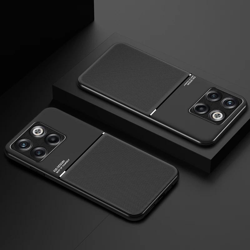 Pour OnePlus 10T Coque Magnétique de Voiture en Cuir Housse Cadre Souple Funda Sur Pour One Plus 10T OnePlus ACE Pro ACEPro 5G Coques de Téléphone Capa