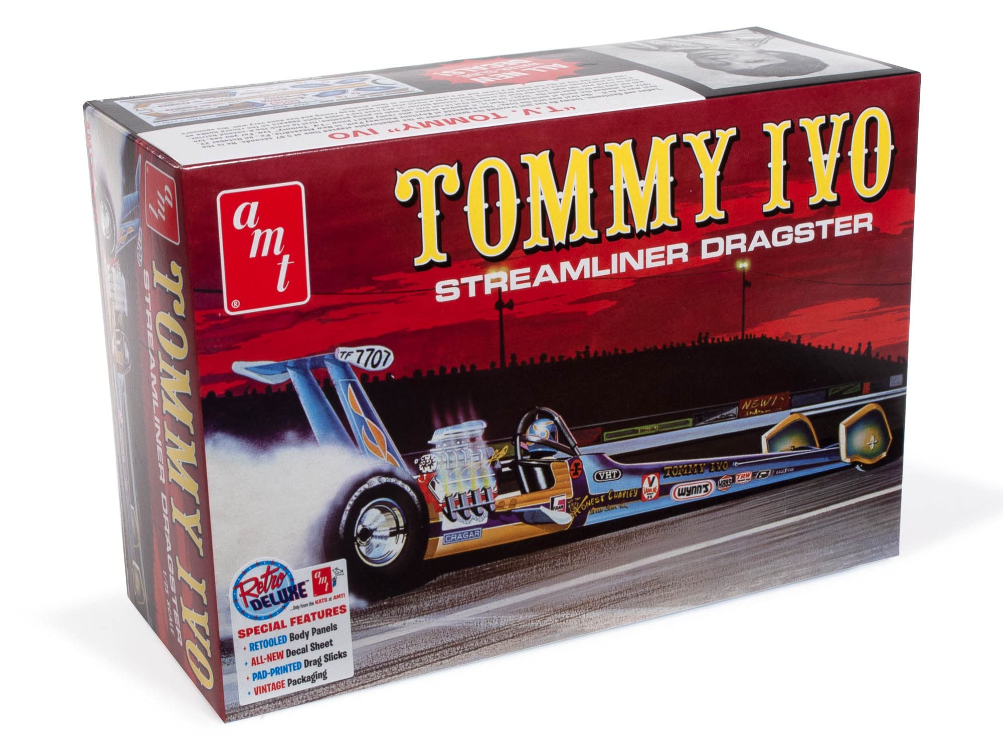 

Пластиковая модель AMT Tommy Ivo Streamliner Top Fuel Dragster AMT1254 1/25