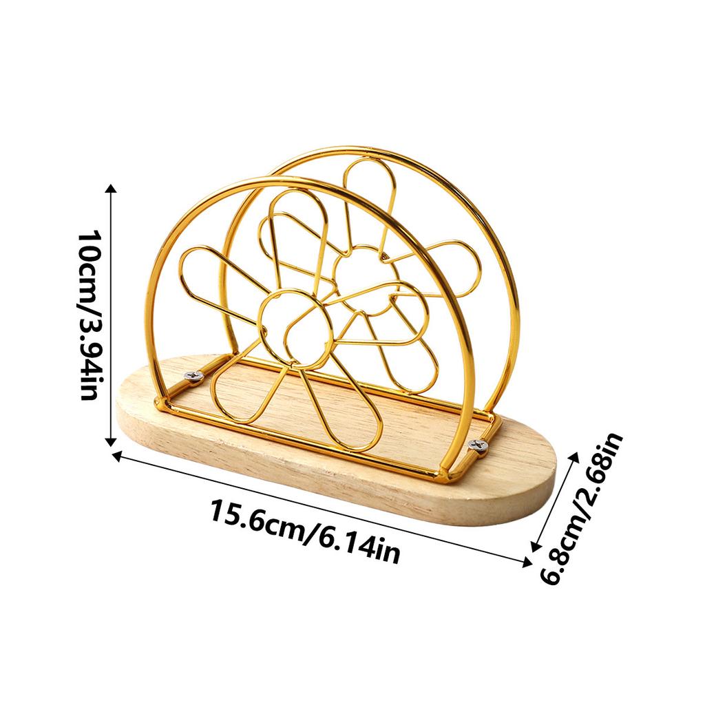 Nordic Iron Wire Tissue Holder Coffee Shop Hotel Restaurant Café Handkerchief Storage Rack Metal Napkin Rack