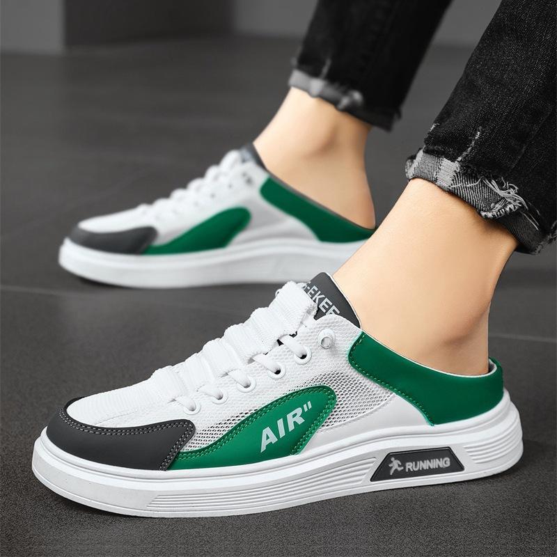 Bequeme Schuhe Sommer Mesh neue atmungsaktive Herrenschuhe Board Schuhe Herren Ein-Pedal Herren Sport- und Freizeitschuhe Halbschuhe