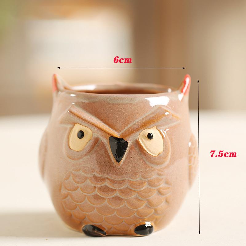 Nordic Garden Supplies Decoration Creative Succulent Owl Flower Pot Pastoral Cute Animals European Style Household flowerpot
