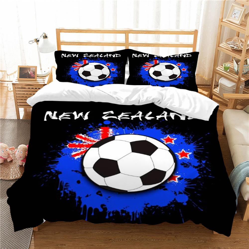 Heißer Verkauf Bettbezug-set Fußball Hause Bettwäsche Fußball Malerei Bettwäsche Anzug Mann Jungen Luxus Bettdecken Neu Mode Beding abdeckung Sets