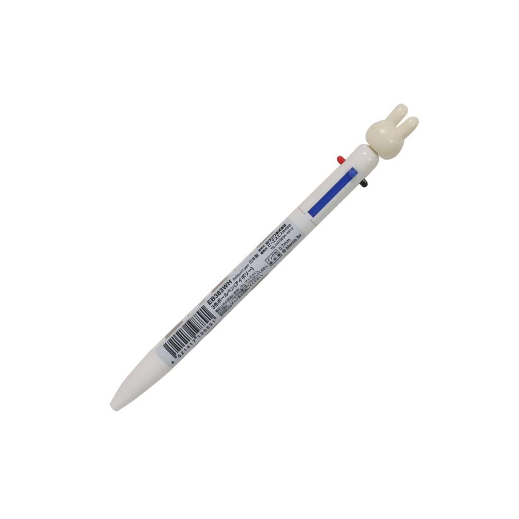 BSS Miffy Ballpoint EB383WH 3-Color Pen, Face, Ivory,
