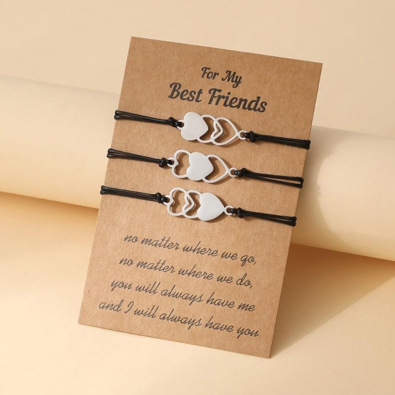 1 Set Handgefertigte Geflochtene Armbänder Seilarmbänder Baumwollfaden Verstellbarer Handgelenkschmuck Geeignet für Verschiedene Anlässe