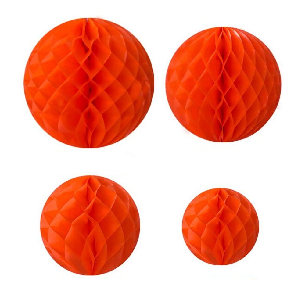 Red Tissue Paper Lantern Honeycomb Design DIY Decoration Romantic Honeycomb Ball  Party Supplies