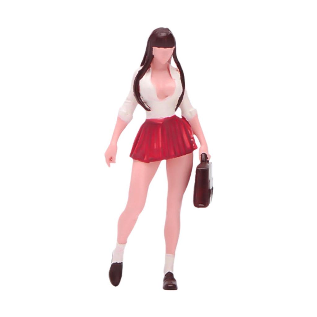 1/64 Girl Figure Resin Figures Character Miniature People Model Sand Table Layout Decoration Micro