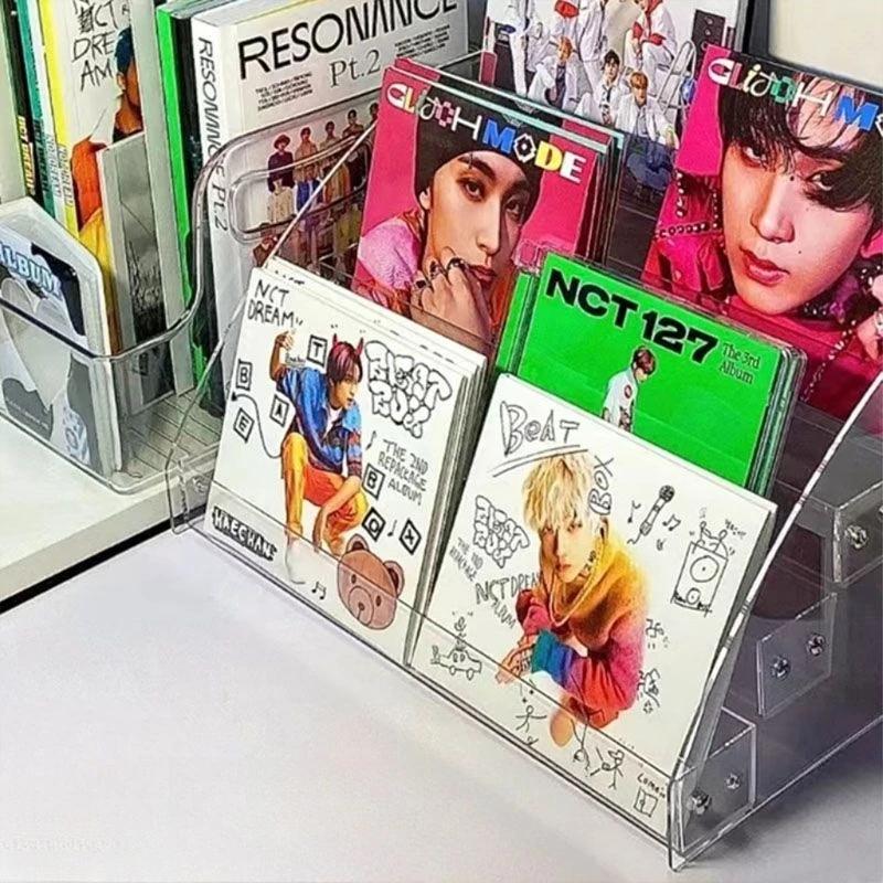 Album CD Display Cabinet Home Acrylic Disc Display Rack CD Storage Magazine Storage Rack Celebrity Singer CD Album Storage Box