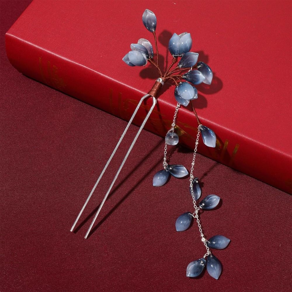 

Ретро китайские палочки для еды, палочки для волос, заколка для волос с кисточками, цветочная палочка для волос для женщин, длинные волосы