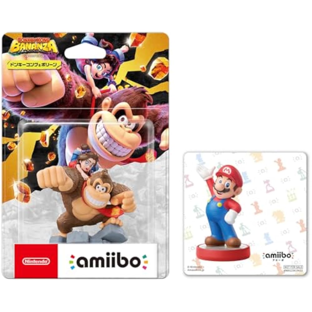 amiibo Donkey Kong & Poline (Donkey Kong Series) [Amazon.co.jp Exclusive Offer] amiibo Sticker In...